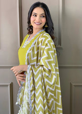 Lemon Colour Viscose Salwar Suit